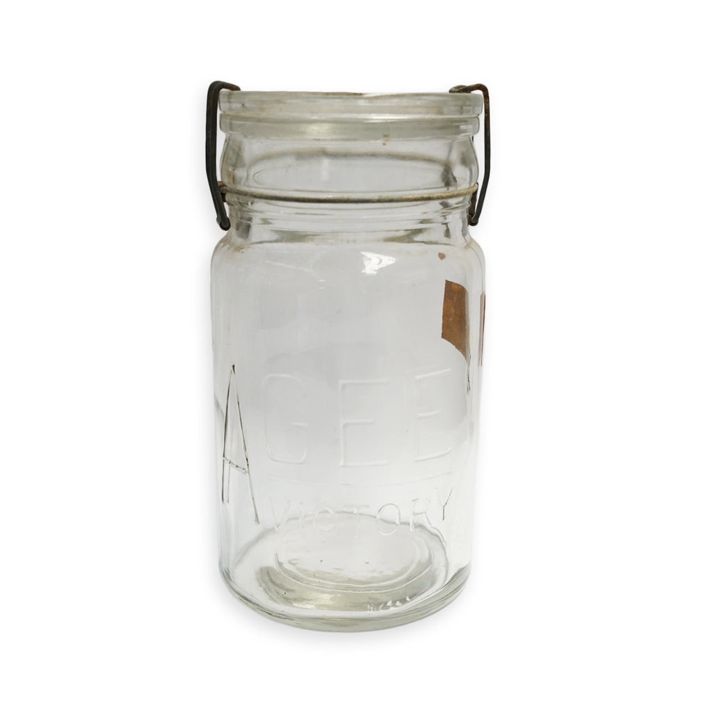 Vintage Glass Jar with Lid 1